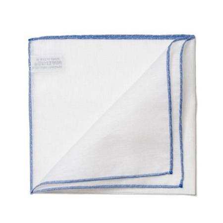 Les pochettes de costume &raquo; Les blancs &raquo; Pochette bordure couleur