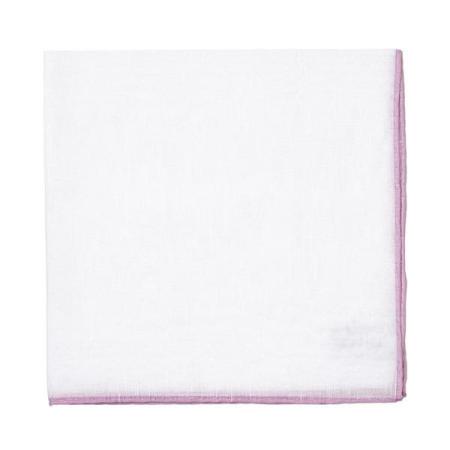 Les pochettes de costume &raquo; Les blancs &raquo; Pochette bordure couleur