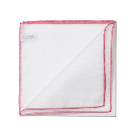 Les pochettes de costume &raquo; Les blancs &raquo; Pochette bordure couleur