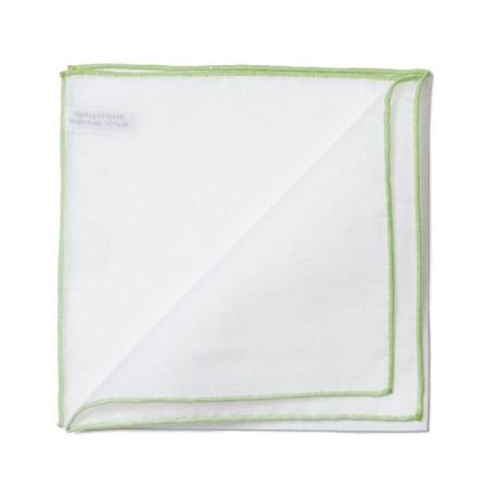 Les pochettes de costume &raquo; Les blancs &raquo; Pochette bordure couleur
