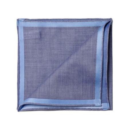 Les pochettes de costume &raquo; Les couleurs &raquo; Mouchoir de poche amalfi marine à satin ciel