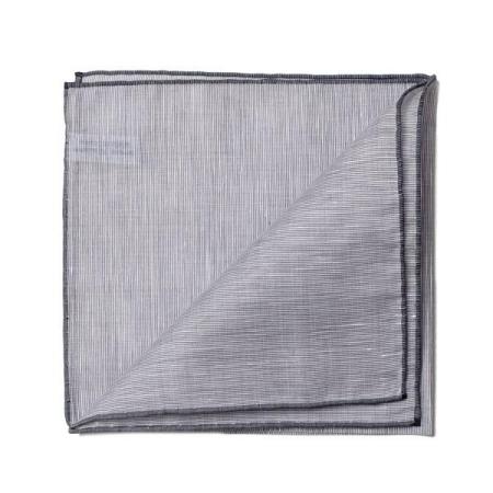 Les pochettes de costume &raquo; Les couleurs &raquo; Pochette lin bord gris