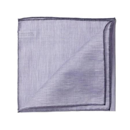 Les pochettes de costume &raquo; Les couleurs &raquo; Pochette lin bord gris