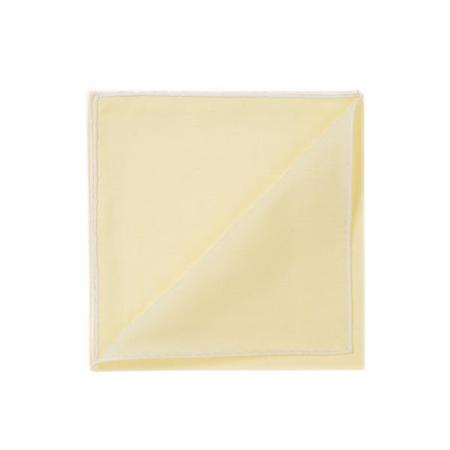Les pochettes de costume &raquo; Les couleurs &raquo; Mouchoir à bord blanc col. jaune citron