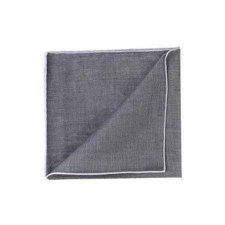 Les pochettes de costume &raquo; Les couleurs &raquo; Mouchoir à bord blanc col. anthracite