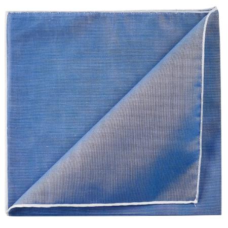 Les pochettes de costume &raquo; Les couleurs &raquo; Mouchoir à bord blanc col. bleu foncé