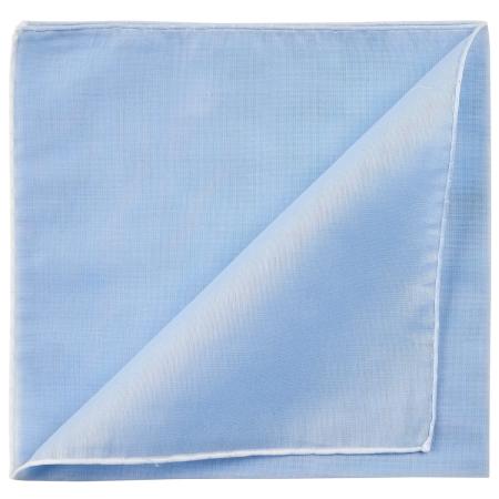 Les pochettes de costume &raquo; Les couleurs &raquo; Mouchoir à bord blanc col. azur