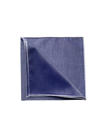 Les pochettes de costume &raquo; Les couleurs &raquo; Mouchoir à bord blanc col. bleu marine