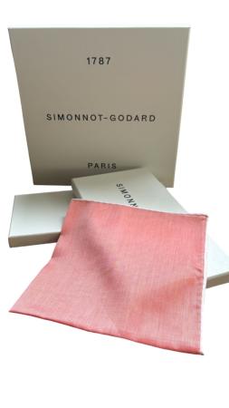 Les pochettes de costume &raquo; Les couleurs &raquo; Mouchoir à bord blanc col. rouge coquelicot
