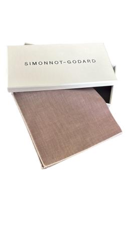 Les pochettes de costume &raquo; Les couleurs &raquo; Mouchoir à bord blanc col. marron choco