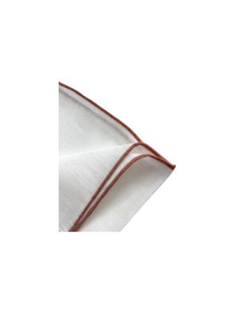 Les pochettes de costume &raquo; Les blancs &raquo; Pochette bordure couleur